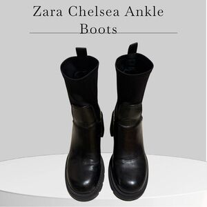 Zara Sleek Black Ankle Booties
